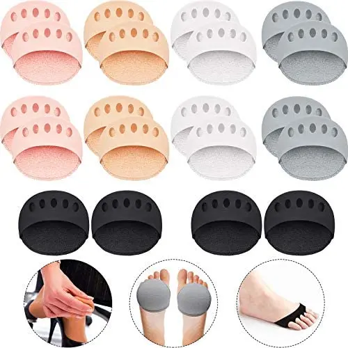 Honeycomb Fabric Forefoot Pads Metatarsal Cushions Ball of Foot Cushion Pads, 5 Colors (10)