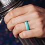 ThunderFit Womens Triangle Diamond Stackable Rings 4 Pack Thin Silicone Wedding Rings - 2.5mm Wide - 2mm Thick