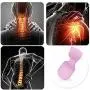 VViN Mini Handheld Wand Massager - Powerful Wireless Personal Massage with 5 Speeds 10 Vibration Modes,Whisper Quiet,Waterproof Soft Silicone Head,Body Massage for Neck Shoulder Back Relieves（Pink）