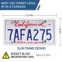 ONE PIX License Plate Frame Silicone License Plate Covers Holders Rust-Proof/Rattle-Proof/Weather-Proof for Car License Plate - White