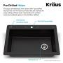Kraus KGD-54BLACK Forteza Granite Kitchen Sink, 33 Inch, Black