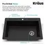 Kraus KGD-54BLACK Forteza Granite Kitchen Sink, 33 Inch, Black