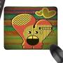 Modern Hot Selling Extra Large Mouse Pad Cute Monster on Grunge Striped Backdrop with Zipped Head Heart Graphic Laptop Desk Mat, Waterproof Desk Writing Pad 11.8&quotx9.8" Yellow Coral Olive Green