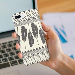 Full Protective iPhone 6 Case Cover, Stylish Slim Fit Shell Hard Plastic Case Cover Anti-Scratch Back for iPhone 6 & iPhone 6s 4.7" (Screen Protector Included) - Aztec Troditional Feathers Pattern