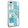iPhone 7 8 Case, Blue Flower Shock-Absorption TPU Rubber Bumper iPhone 7 8 Case, Ultra Thin Slim Protective Cover for iPhone 7 8-Clear
