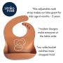 Simka Rose Silicone Bib - Waterproof Baby Bibs for Girls and Boys - Perfect for Babies and Toddlers - Easy to Clean Feeding Bibs - Set of 3 (Rust/Sand/Sage)