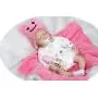 22" Real Looking Realistic Handmade Soft Silicone Vinyl Sleeping Reborn Baby Newborn Doll Girl Kids Birthday Gift Free Magnet Pacifier Dummy