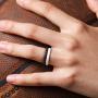 ThunderFit Thin and Stackable Silicone Rings, 8 Rings / 4 Rings / 1 Ring - Silicone Wedding Bands for Women - Diamond Pattern