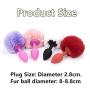 Silicone Rabbit Tail Anal Plug Bunny Tail Butt Plug Anal Sex Toys for Women