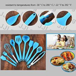 DINNA Silicone Kitchenware 10Pcs Set,Heat Resistant Non Stick Kitchen Utensils Baking Tools Cooking Utensils Gadgets Cookers, Non-Stick Heat Resistant for Cookware