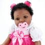 Aori Reborn Baby Dolls Lifelike Weighted Black Girl Doll 22 Inch with Teddy Toy Accessories Best Birthday Set for Girls Age 3