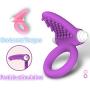 Powerful Vibrating Cock Ring Vibrator -Waterproof Silicone P Enis Ring-Enhancing Adult S ex Toys for Male or Couples (Purple)