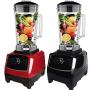 2200W Heavy Duty Blender Professional Juicer Mixer Food Processor Ice Smoothie Bar Fruit Blender,888Red Full