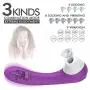 Travel Relaxing Gift Wireless Waterproof Handheld Wand Massager with Heating Mode - Medical Silicone,USB Rechargeable,Powerful but Quiet Sucking Toys,Travel Relaxing Gift