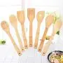 Healthy Bamboo Utensil Set,Wooden Cooking Spoons and Spatulas,Kitchen Tools,Perfect for Nonstick Pan and Cookware (Bamboo)