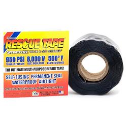 Rescue Tape | Self-Fusing Silicone Tape | Emergency Pipe & Plumbing Repair | DIY Repairs | Seal Radiator Hose Leaks | Wrap Electrical Wires | Used by US Military | 1” X 12’ | Silicone Rubber | Black