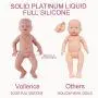 Vollence 18 inch Eye Closed Full Silicone Reborn Baby Doll That Look Real,Not Vinyl Material Dolls,Sleeping Lifelike Baby Dolls,Realistic Newborn Real Baby Doll,Soft Handmade Silicone Alive Baby Doll