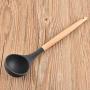 Premium Silicone Cooking Utensils Set, 8 Piece Kitchen Utensil Set with Natural Wood Handles,Non-stick pan silicone shovel spatula kitchen tool silicone cooking kitchenware set