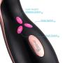 Sillther Male Masturbators Sex Toys with 7 Pulse Vibrators and Intelligent Heating(40℃), Masturbation Cup Oral Sex Vibration-Black