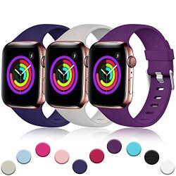 Haveda Sport Bands Compatible for Apple 4 Watch 40mm 44mm Series 4 Series 5, iWatch Bands 38mm 42mm Womens, Waterproof Wrist Band for iWatch, Apple Watch Series 3, Series 2/1 Man Small Large