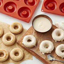 Wilton Non-Stick Food-Grade Silicone Donut Baking Pans, Set of 2