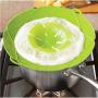 LOVESHI Kitchenware 28CM Silicone Lid Spill Stopper Cover for Pot Pan Kitchen Accessories Cooking Tools Flower Cookware Green