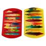 CrayOn 4 Double Tipped, Triangular Silicone Crayon Molds (Makes 32 Recycled Crayons Total)
