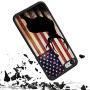 iPhone 7 8 Case with American Flag Pattern Whimsical Design Bumper Black Soft TPU and PC Protection Anti-Slippery &Fingerprint Case for iPhone 7 8