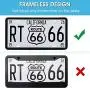 JIWINNER 2 Pcs Silicone License Plate Frame - Premium Universal Car License Plate Holder with Drainage Holes - Modern, Rust-Proof, Weather-Proof and Rattle-Proof License Plate Frame for Car - Black