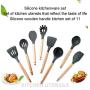 Kitchen Small Kitchen Set Wooden Handle 11-Piece Non-Stick Pan Silicone Spatula Kitchenware Set Home Kitchen Cooking, Kitchenware