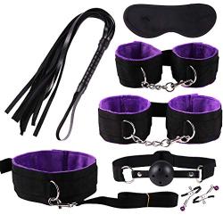 Guiseniour Six Toys for Couples Handcuffs Whipp Gagg Adult Ssex Toys Kit Bondagge Toy Flirtt Games for Couples