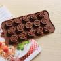 2Pcs 15-Even Rose Flowers Shaped Silicone Chocolate Mold Cookware Baking Tool Kitchenware Fondant Cake Decoration Tool