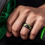 ThunderFit Silicone Rings, 7 Rings / 1 Ring Wedding Bands for Men - 8.7 mm Wide - 2.5mm Thick