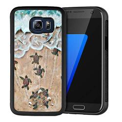Samsung Galaxy S6 Case, Baby Turtle Shock-Absorption TPU Rubber Bumper Samsung Galaxy S6 Case, Ultra Thin Slim Protective Cover for Samsung Galaxy S6-Black