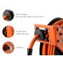 Giraffe Retractable Air-Hose-Reel with 3/8 in. x 50 Ft Hybrid Air Hose,Auto Rewind Pneumatic Hose Reel,300PSI Heavy Duty Steel-Reel