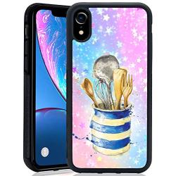 iPhone Xr Case,Flexible Soft TPU Cover Shell,Slim Silicone Black Rubber Non-Slip Durable Design Protective Phone Case for iPhone Xr -Kitchenware