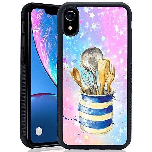iPhone Xr Case,Flexible Soft TPU Cover Shell,Slim Silicone Black Rubber Non-Slip Durable Design Protective Phone Case for iPhone Xr -Kitchenware