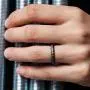 ThunderFit Womens Thin Swivel Rings, 10 Rings / 8 Rings / 4 Rings / 1 Ring - Stackable Silicone Wedding Rings - 2.5mm Wide - 2mm Thick