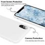 KUMEEK iPhone X/Xs Case, Soft Silicone Gel Rubber Bumper Case Anti-Scratch Microfiber Lining Hard Shell Shockproof Full-Body Protective Case Cover for Apple iPhone X/iPhone Xs-White