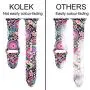 KOLEK Floral Bands Compatible with Apple Watch 42mm 44mm, Silicone Fadeless Pattern Printed Replacement Bands for iWatch Series 4 3 2 1, Colorful Jellyfish, M, L