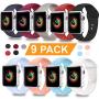 DOBSTFY Sport Bands Compatible for iWatch Band 38mm 40mm 42mm 44mm, Soft Silicone Replacement iWatch Bands Strap for iWatch Series 5 4 3 2 1 Nike+ Edition 2 1 Nike+ Edition, S/M M/L