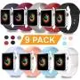 DOBSTFY Sport Bands Compatible for iWatch Band 38mm 40mm 42mm 44mm, Soft Silicone Replacement iWatch Bands Strap for iWatch Series 5 4 3 2 1 Nike+ Edition 2 1 Nike+ Edition, S/M M/L