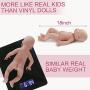 Vollence 18 inch Sleeping Full Body Silicone Baby Dolls,Not Vinyl Material Dolls,Eye Closed Realistic Newborn Real Baby Dolls That Look Real, Soft Handmade Silicone Lifelike Baby Doll - Boy