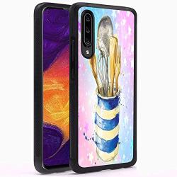 Samsung Galaxy A50 Case, Kitchenware Shock-Absorption TPU Rubber Bumper Samsung Galaxy A50 Case, Ultra Thin Slim Protective Cover for Samsung Galaxy A50-Black