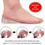 Dr.Foot Adjustable 5-Layer Height Increase Insoles, Silicone Heel Cushion Inserts for Men and Women, Gel Heel Lift Inserts for Leg Length Discrepancy