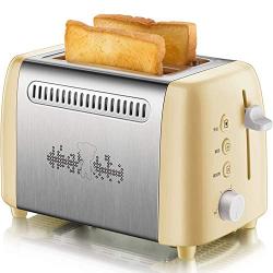 QIN.J.FANG-Kitchen 680W Mini Toaster 2 slice,The 6-speed gear knob is equipped with a dust cover, which can be thawed and reheated, making breakfast more convenient.