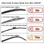BEMOST Car Frameless Windshield Wiper Blade Refills Rubber strips Pack of 2 (26 Inches)