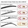 BEMOST Car Frameless Windshield Wiper Blade Refills Rubber strips Pack of 2 (28 Inches)