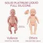 Vollence 22 Inch Lifelike Baby Dolls That Look Real,Not Vinyl Material Dolls,Real Full Weighted Silicone Baby Doll,Newborn Baby Dolls,Handcrafte Collectible Realistic Baby Dolls - Girl