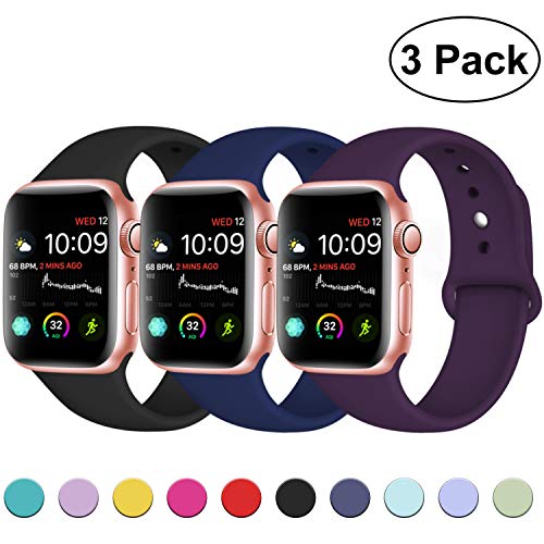 DaQin Band Compatible with Apple Watch 38mm 40mm 42mm 44mm for Women and Men, Sport Replacement Wristbands for iWatch Series 5 Series 4 Series 3/2/1, S/M, M/L